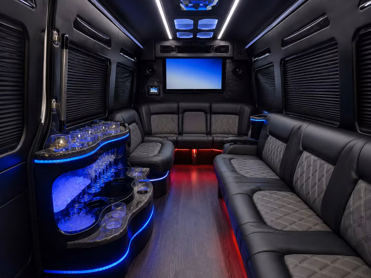ceremony to reception shuttle buses for colorado springs mountain weddings